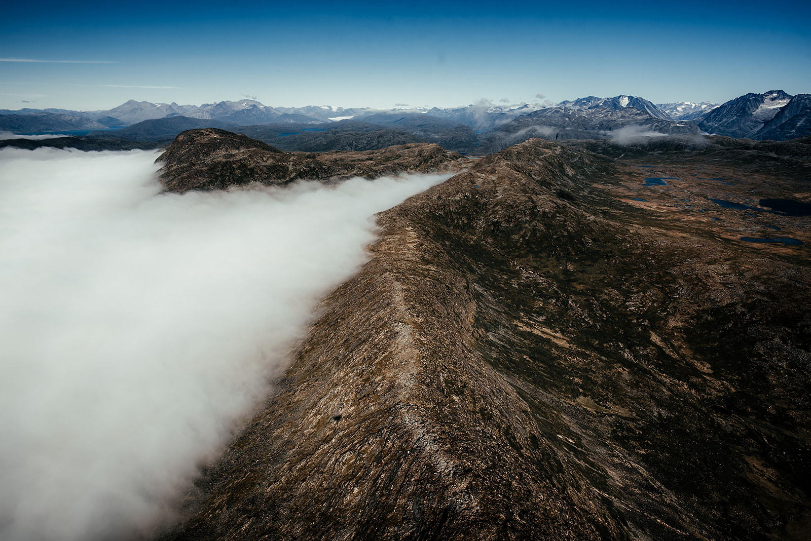 cloudy valley on Greenland
