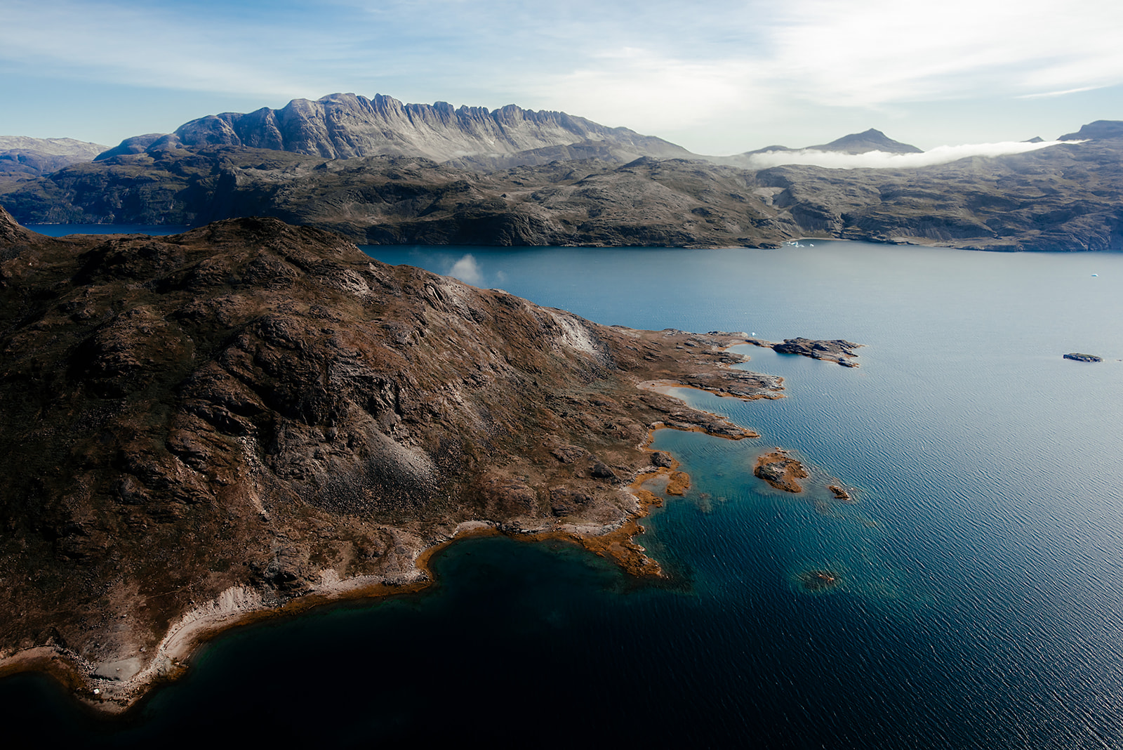 colourful shore on Greenland