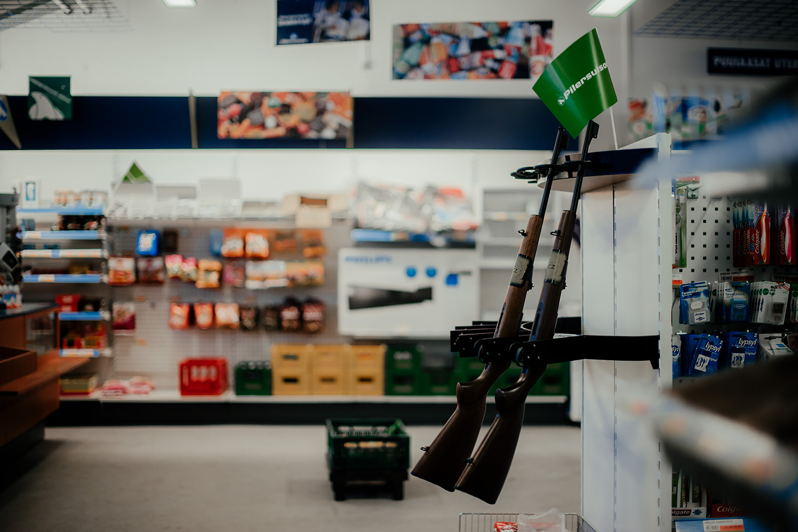 rifles in a local shop on Greenland