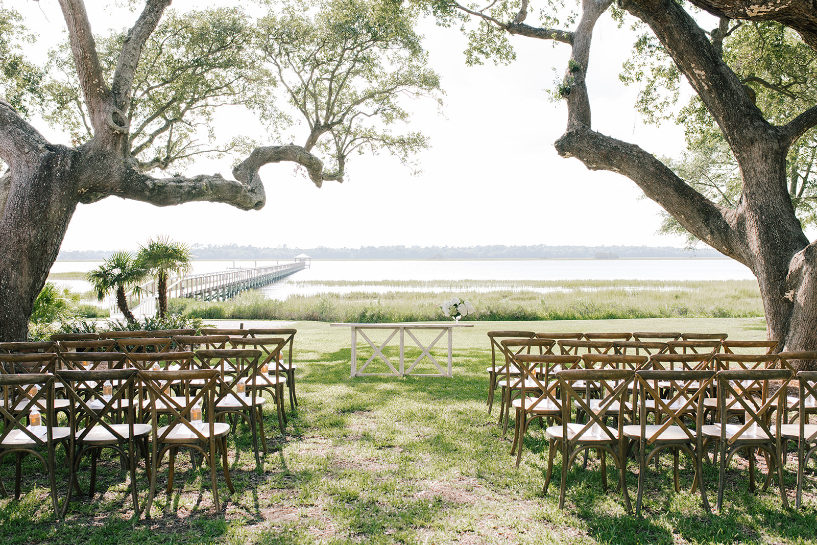Intimate waterfront wedding at Lowndes Grove