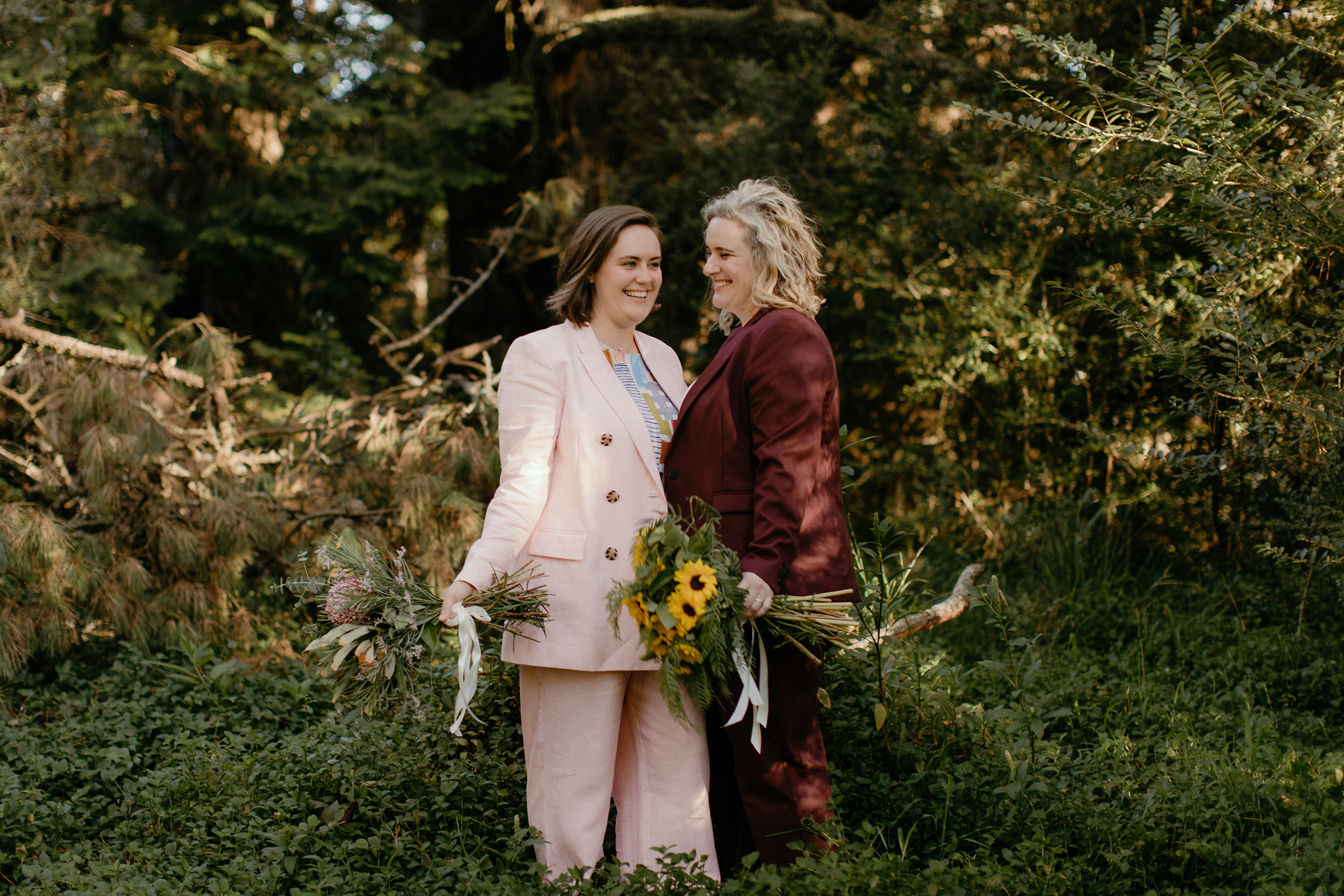 A queer lesbian couple host an intimate wedding in the southern highlands