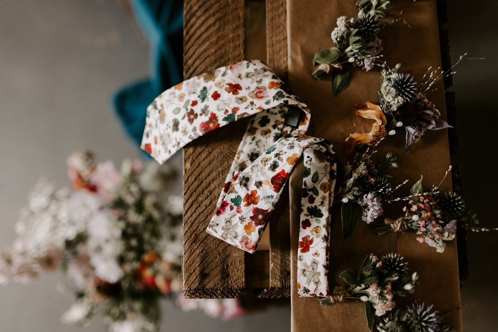colourful wedding details 