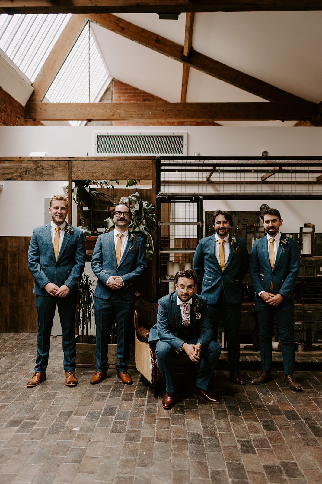 groomsmen at the west mill 
