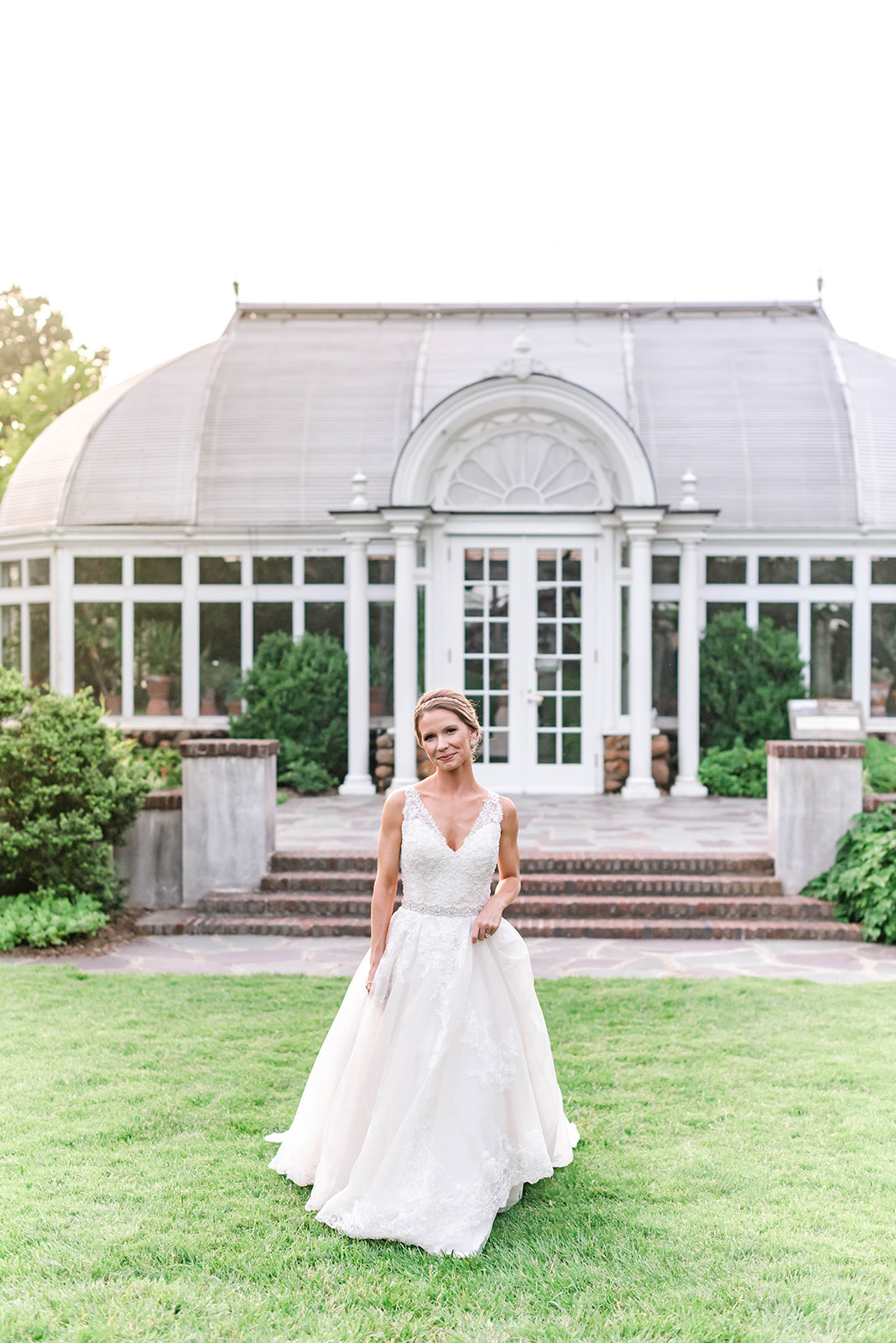 A light-filled evening bridal session at Reynolda Gardens in Winston-Salem, NC. 