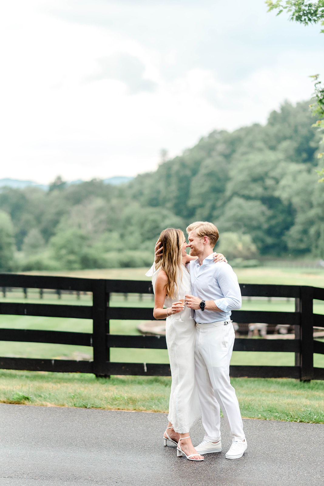 An NYC couple who eloped in Banner Elk, NC at The Artisanal Restaurant and Eagles Nest. 