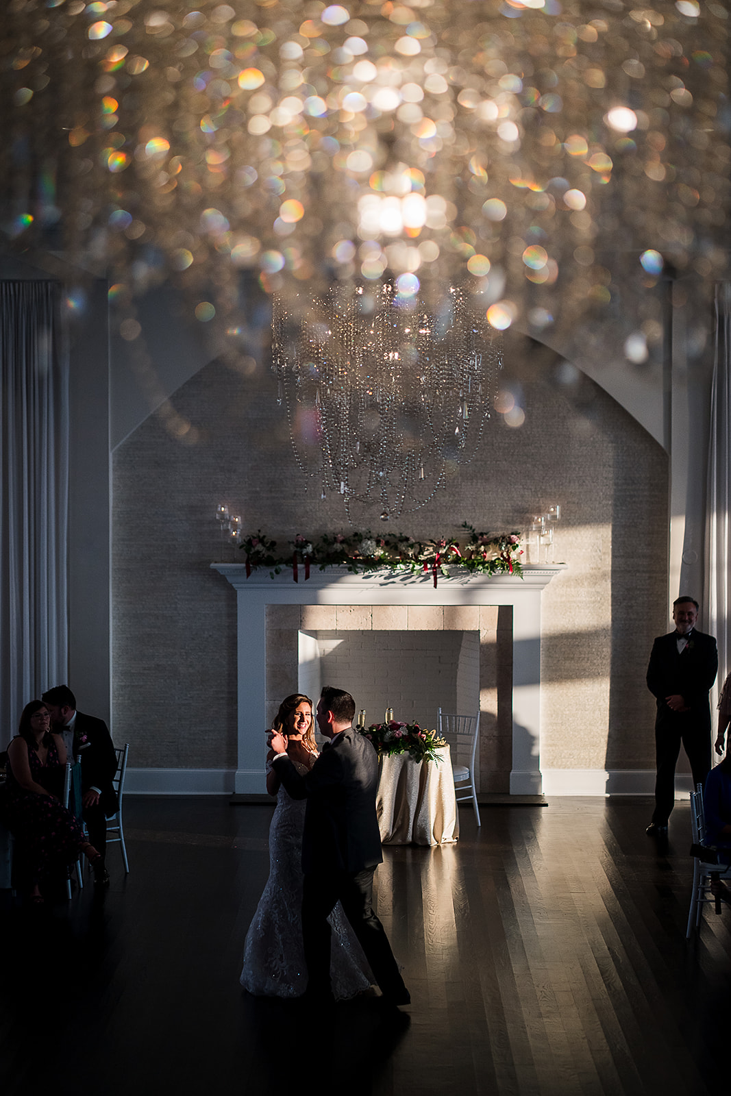 bride and groom first dance inside Belle Mer in Newport Rhode Island