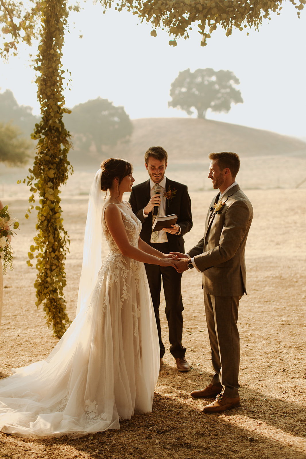 couple gets married at San Luis Obispo sunset ranch wedding