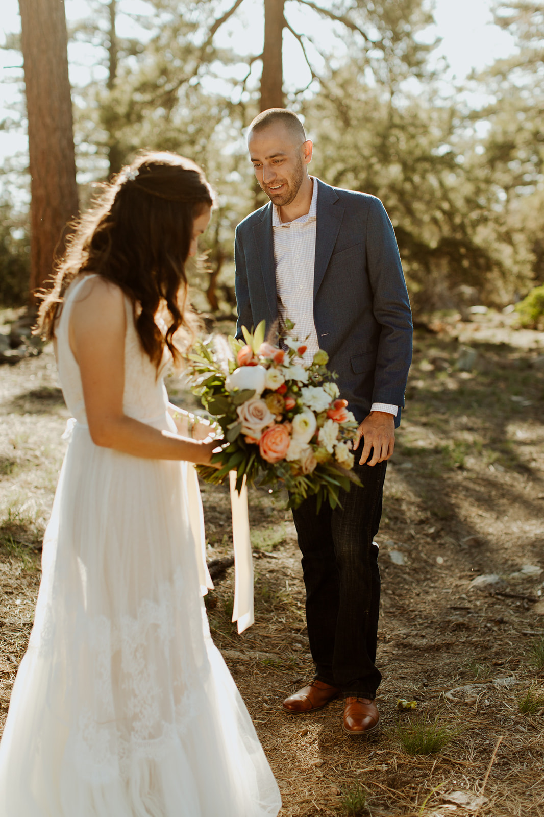 couple has adventurous outdoor Big Bear Elopement on the Pacific Crest Trail