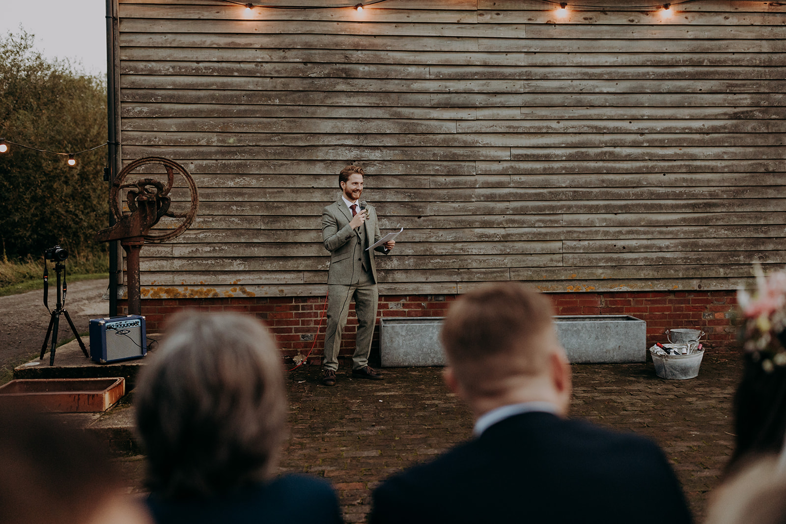 outdoor wedding speeches
