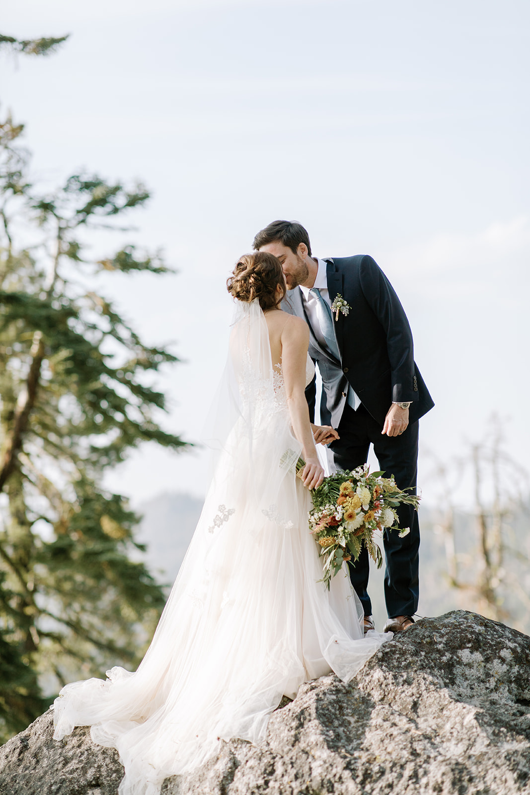 Forest Elopement Golden Hour Portraits in Lake Tahoe