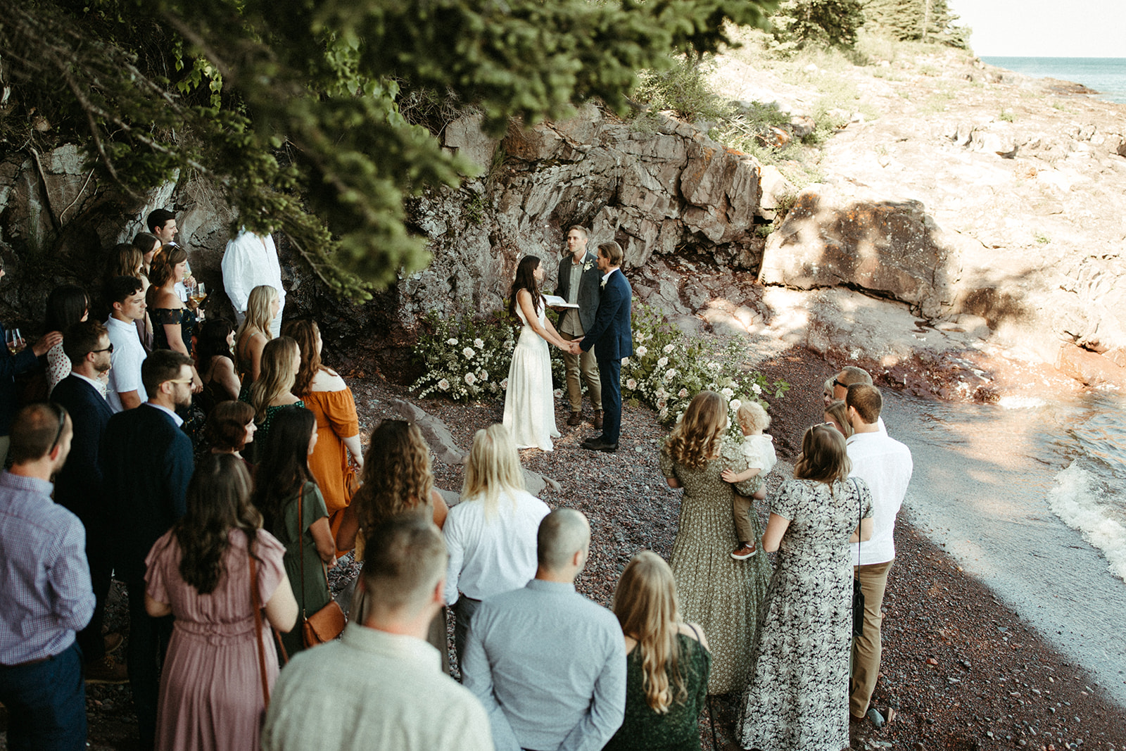 Wedding ceremony on Lake Superior 