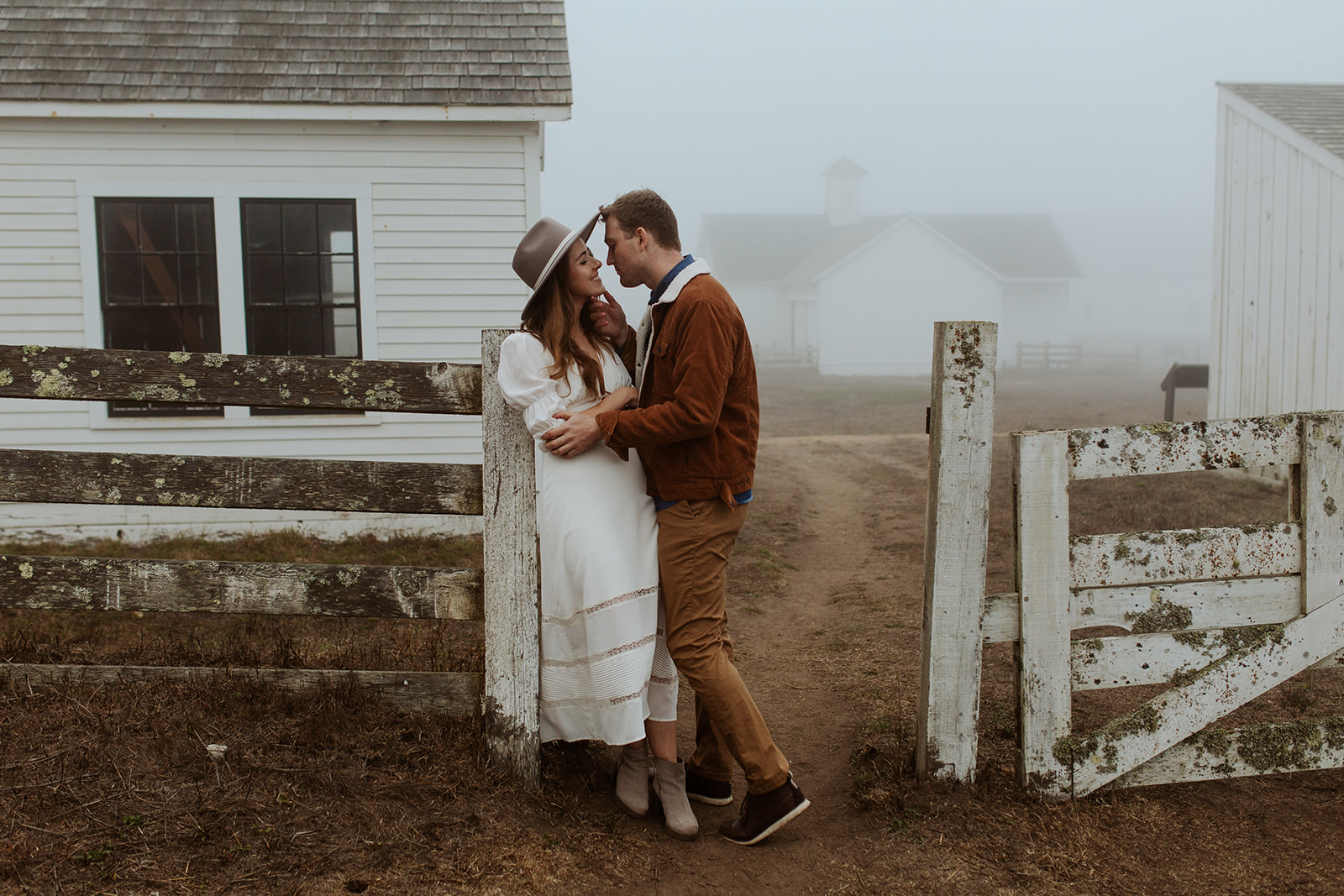 couple has fun at foggy point reyes adventurous engagementcouple has fun at foggy point reyes adventurous engagement
