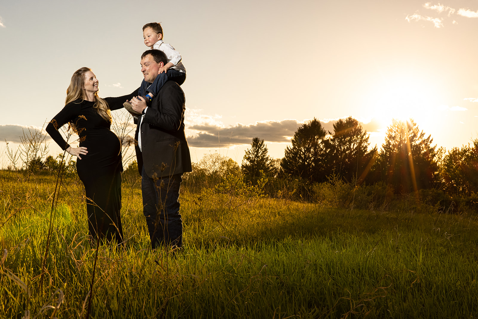 Sunset Serenity: Maternity Bliss, Hixon Forest by La Crosse photographer, Jeff Wiswell of J.L. Wiswell Photography