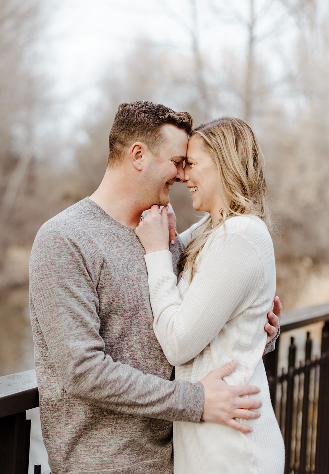 Kathryn Albertsons park engagement session in Boise Idaho