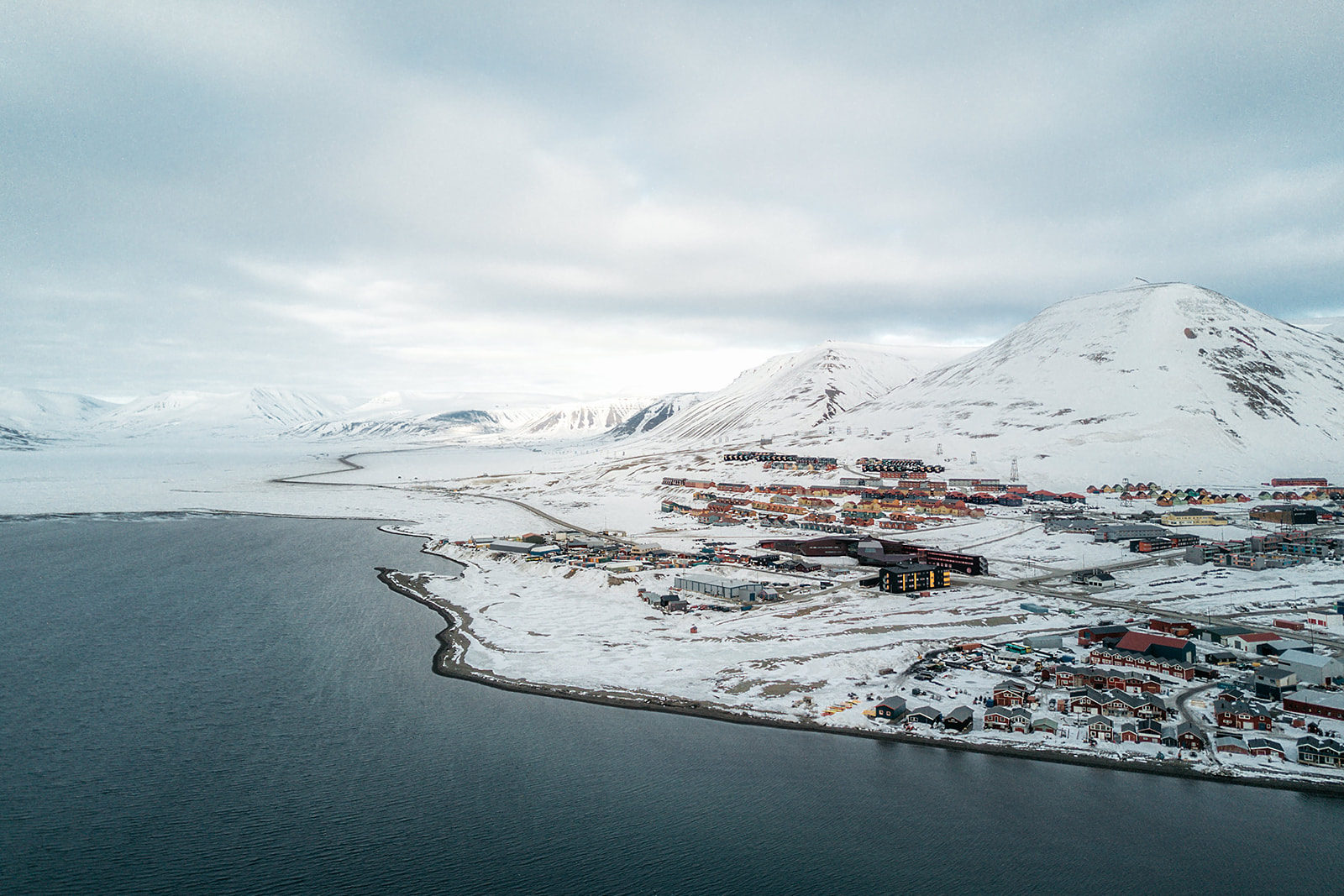 Settlement of Longyearbyen on Svalbard